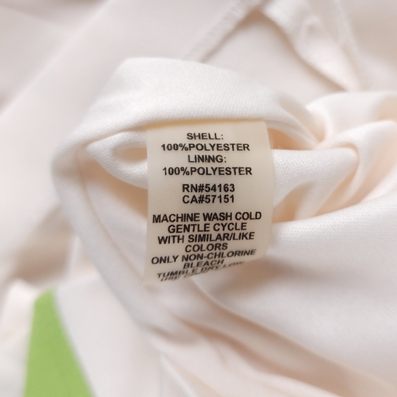 Ellen Tracy Lime Cream Dress Sz 4 - Picture 8 of 13